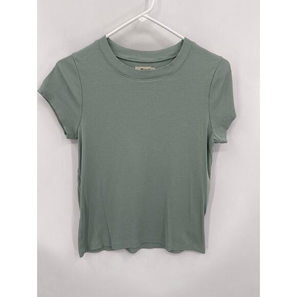 Madewell Tops - Madewell Supima Cotton Rib Tee Shirt in Sage Green Size Large